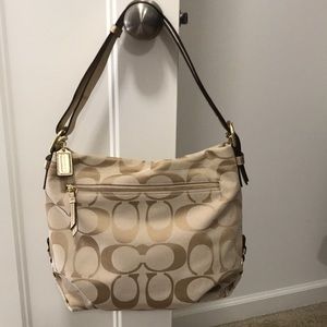 Tan Coach C Purse